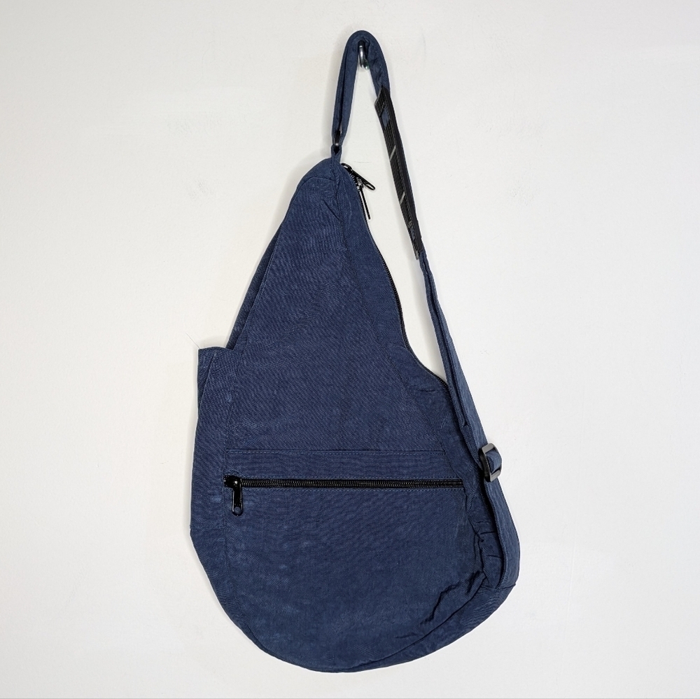 Ameribag Healthy Back Bag Blue Nylon Crossbody Sling Bag - Picture 5 of 9